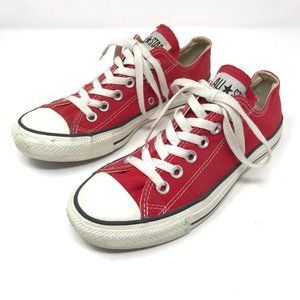 Converse All Star Low Cut Red Sneakers Men's Size 5 Women’s Size 7